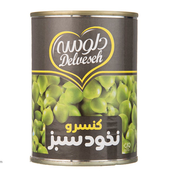 کنسرو نخود سبز 400گرم ایزی اوپن دلوسه