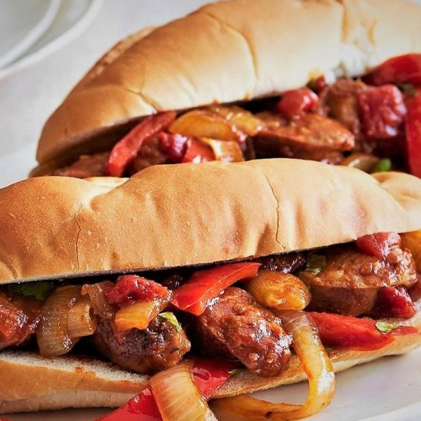 ساندویچ خوراک سوسیس گوشت و مرغ اوریال