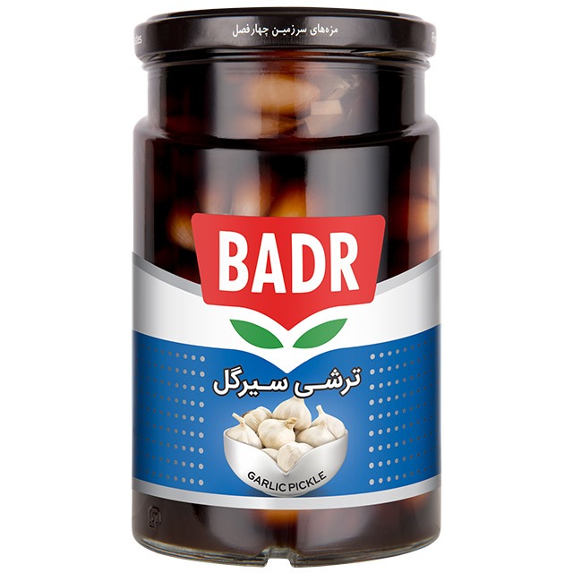 ترشی شیشه سیر گل 650 گرمی بدر