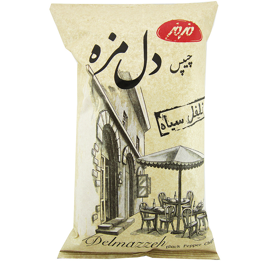 چیپس دل مزه فلفل سیاه مزمز