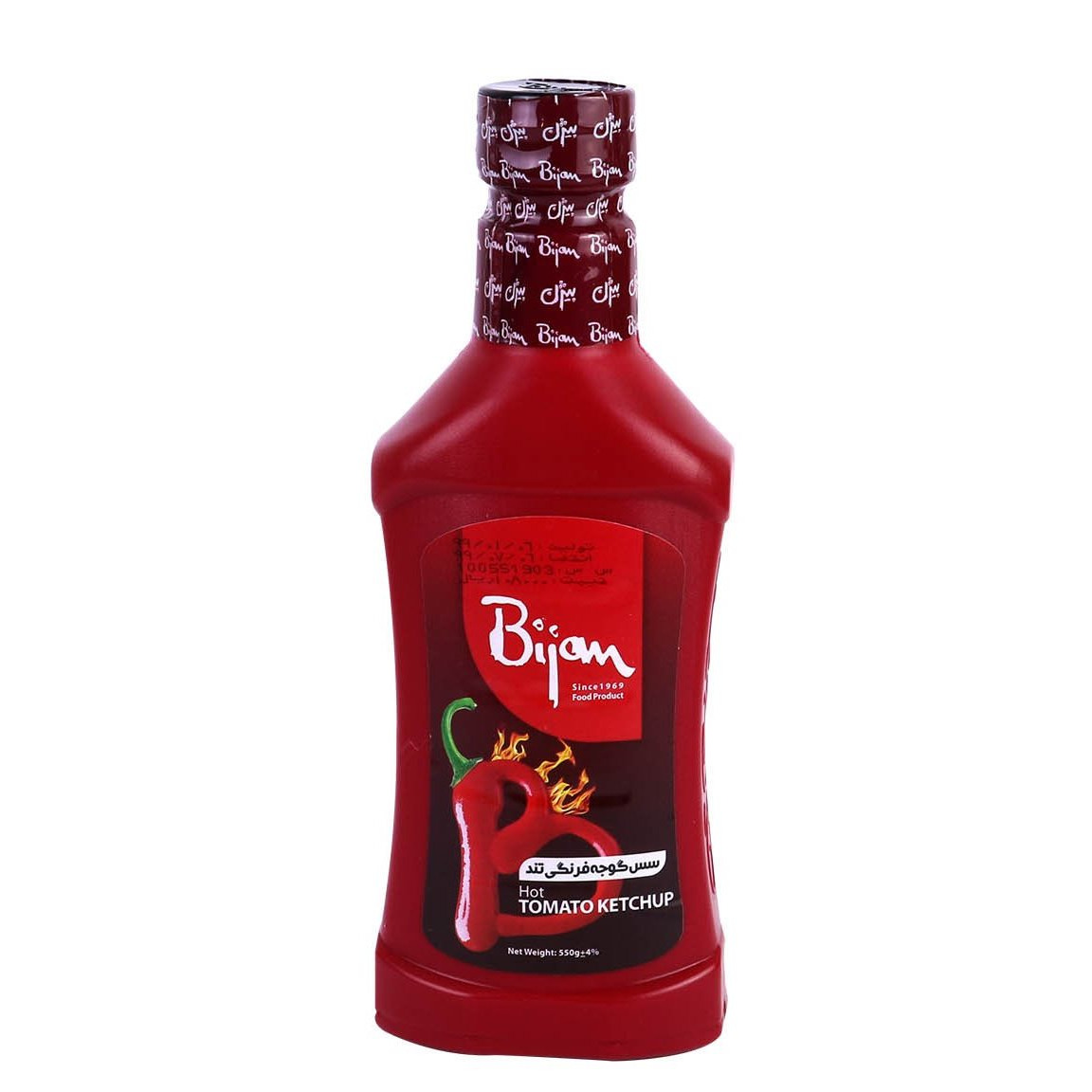 سس کچاپ تند پلی اتین550گرمی بیژن